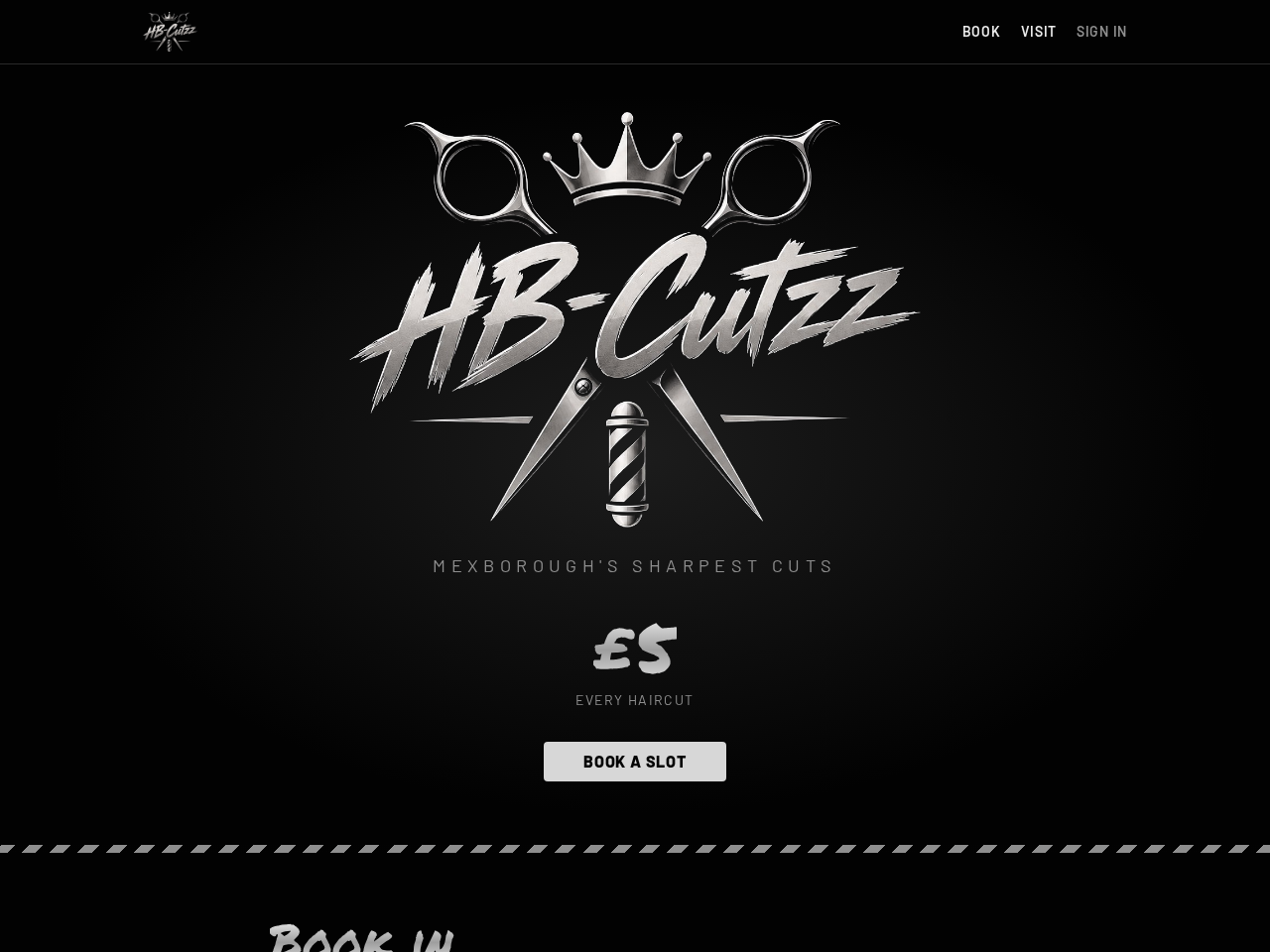 Website built by Sam C: HB-Cutzz — £5 Haircut Booking
